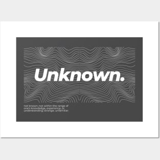 Unknown typography Posters and Art